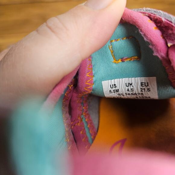 Saucony Quicksplash JR Pink Blue Slip on Watershoe sneaker sz 5.5M - Picture 7 of 9